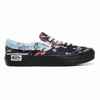 Damske Slip On Tenisky Vans Florals CAP Čierne VA54GMLDF